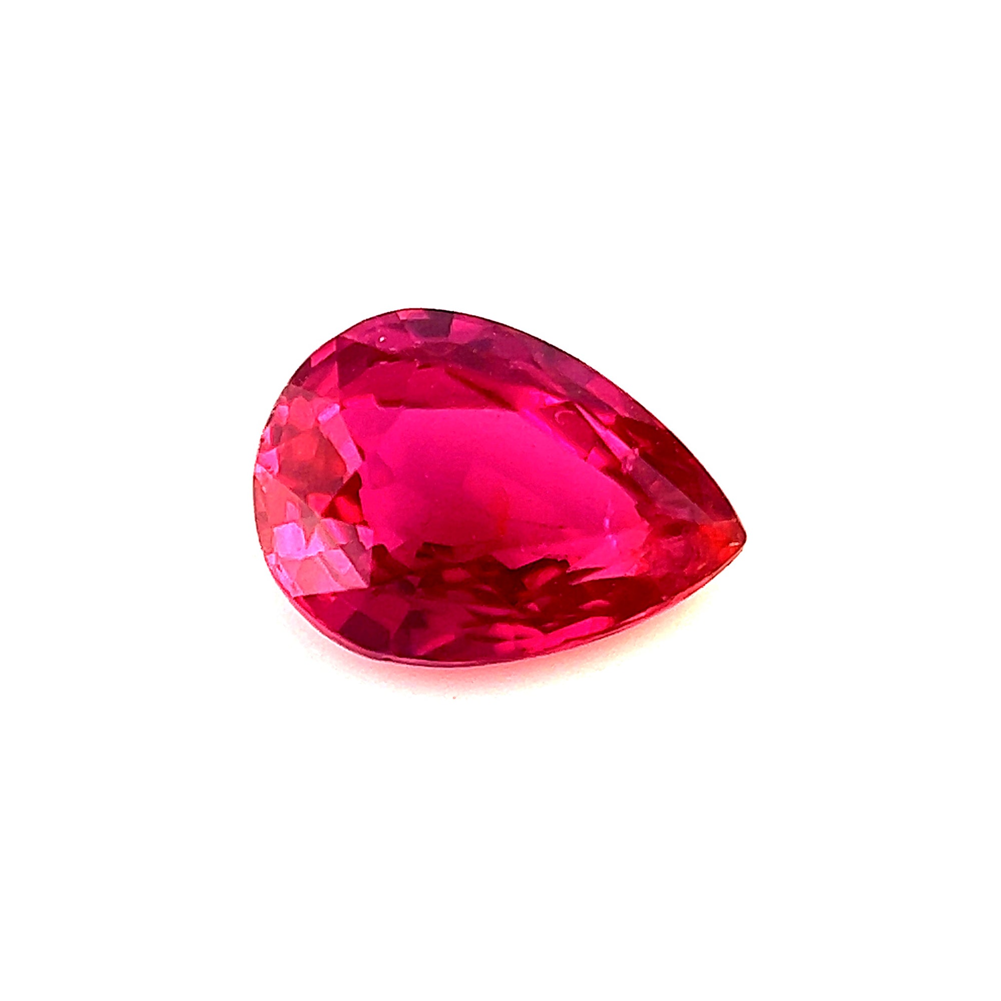 Natural Untreated 1.02Carat Mozambique Ruby Gemstone Vivid to Pigeon's Blood Red Pear Cut Brilliant Luster Top Stone | Unheated Loose Stone