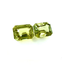 8.23Carat Natural Chrysoberyl Gemstone PAIR for Earring Emerald Cut Top Green Color Brilliant Luster Loupe Clean | Unheated Loose Stone