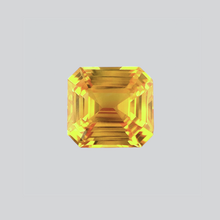 PREMIUM Loupe Clean 2.01Carat Natural Yellow Sapphire Ascher Cut Brilliant Luster CANARY YELLOW 14K White Gold Ring | Heated Loose Stone