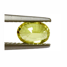 0.93 Carat Natural Yellow Sapphire Gemstone Oval Cut Golden Yellow Very Good Luster