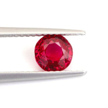 1.04 Carat Natural Unheated Mozambique Ruby Pigeon's Blood Red Round Cut Brilliant Luster