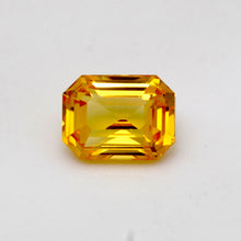 1.52Carat Natural Yellow Sapphire Emerald Cut Brilliant Luster Lovely Golden Yellow Color Loupe Clean Top Stone | Heated Loose Stone