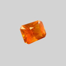 10.01Carat Natural Orange Sapphire Radiant Good Luster Lovely Orange Color 18k White Gold Ring For her Anniversary | Heated Loose Stone