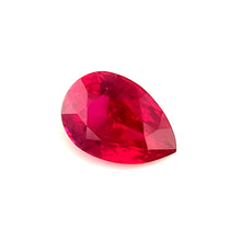 1.04 Carat Natural Unheated Mozambique Ruby Pigeon's Blood Red Pear Cut Brilliant Luster