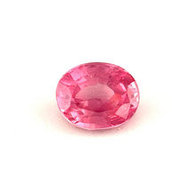 Natural Rare Padparadscha Sapphire Gemstone 4.5mmX3.7mm Oval Top Color Brilliant Luster Minimalist 18k Rose Gold Ring | Heated Loose Stone