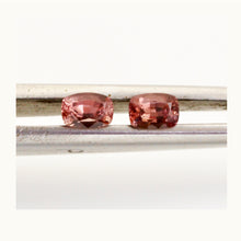  0.87Carat Natural Padparadscha Sapphire Gemstone Pair Cushion Cut
