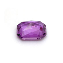  0.97 Carat Natural Purple Sapphire Gemstone Radiant Cut With Top Vivid Purple Color Brilliant Luster