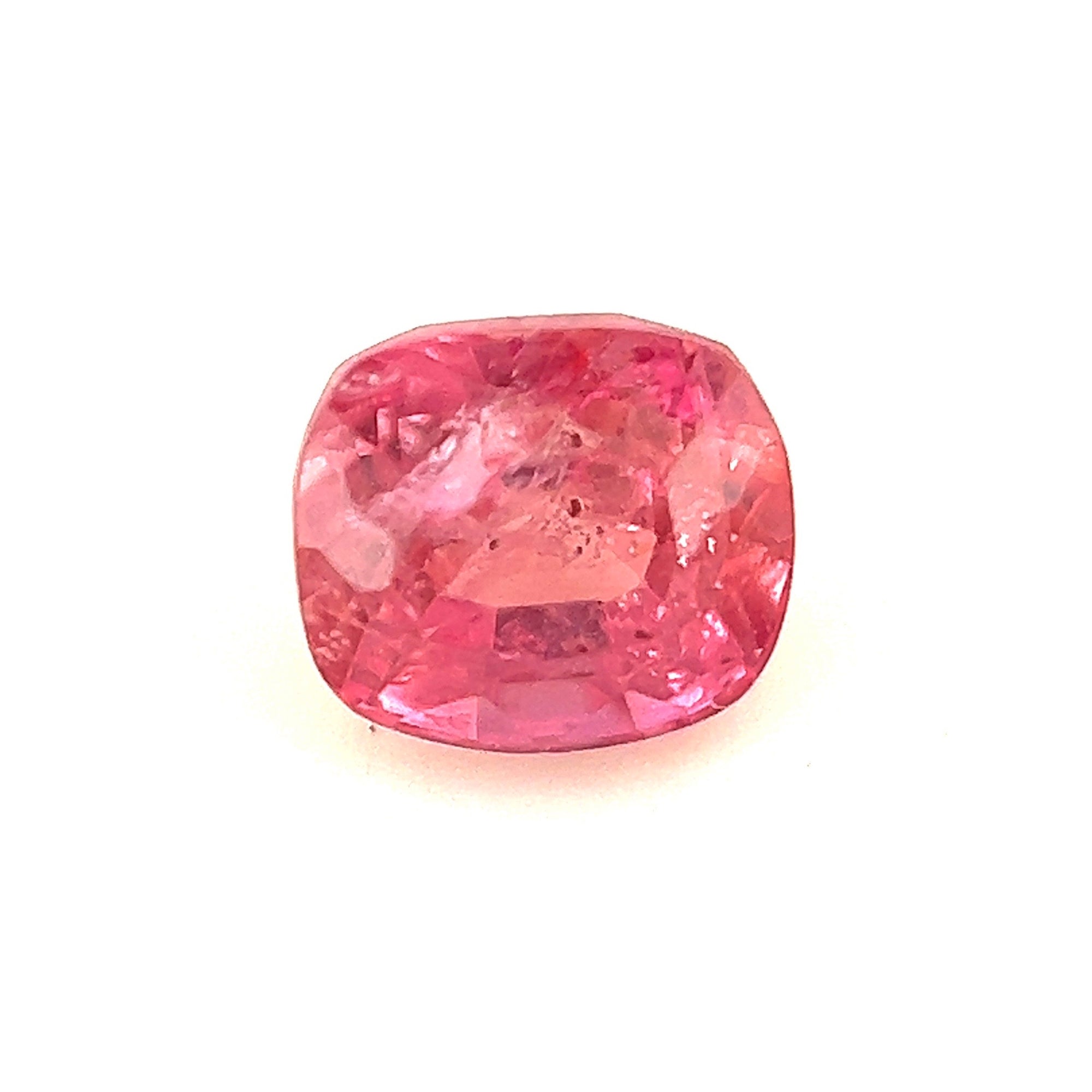 0.47 Carat Natural Rare Padparadscha Sapphire King Sapphire Gemstone Cushion Cut Top Color and Luster Heated Loose Stone