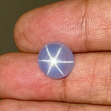 6.73Carat Natural Blue Star Sapphire EXCELLENT RAY, Sky Blue Cabochon Cut, Custom Jewelry Gift for her 18k White Gold | Unheated Loose Stone