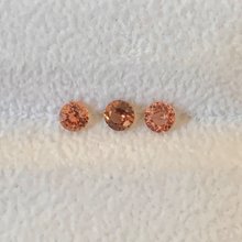 3.5mm Calibrated 3Pcs Natural Padparadscha Sapphire Gemstone for 18k Yellow Gold Ring/Pendant Excellent Cut & Luster | Unheated Loose Stone