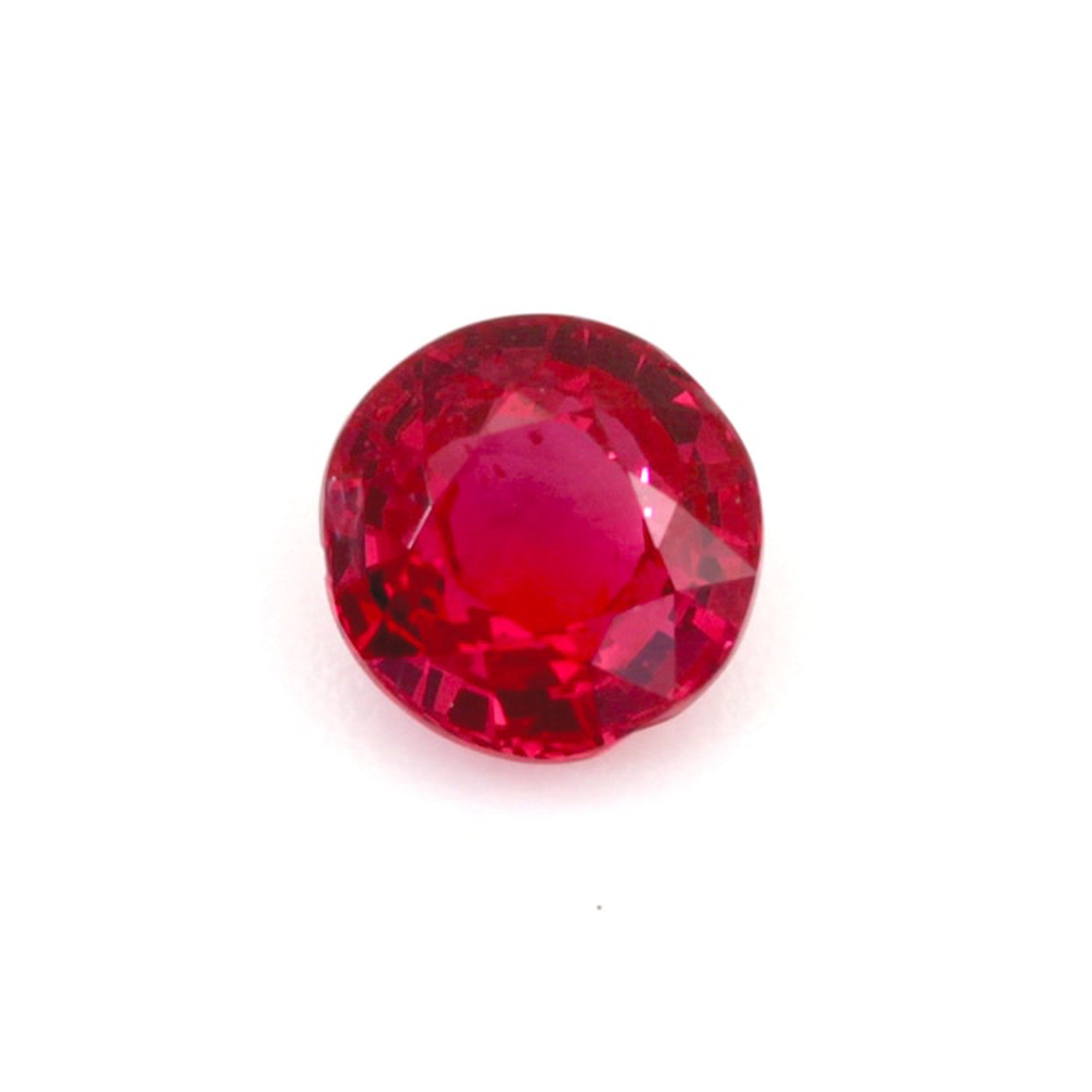 1.04 Carat Natural Unheated Mozambique Ruby Pigeon's Blood Red Round Cut Brilliant Luster