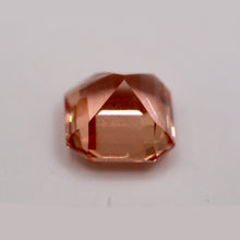 0.99 Carat Natural Padparadscha Sapphire Gemstone Sunset Color Loupe Clean Asscher Cut
