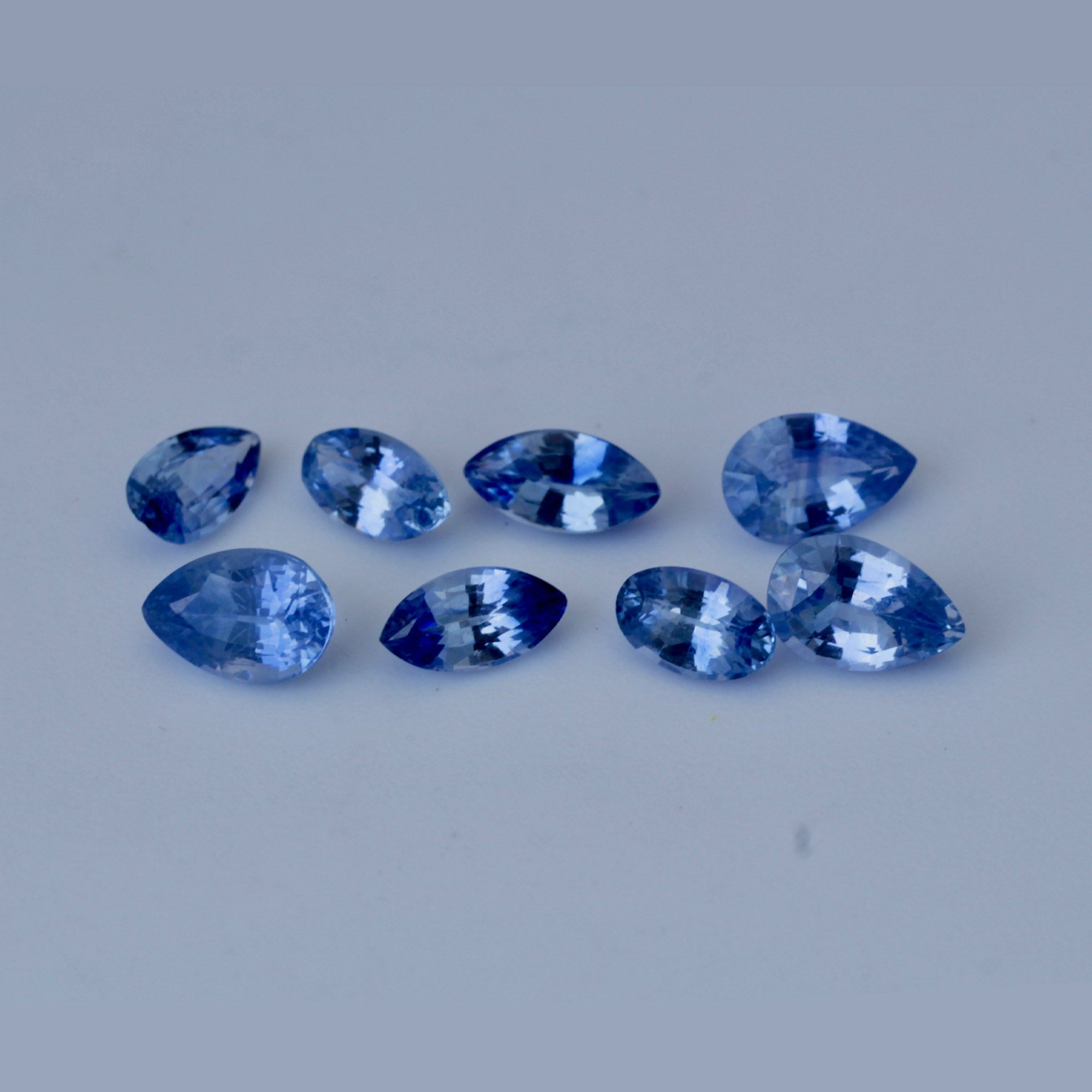 3.04Carat 8 Pcs Natural Blue Sapphire Gemstone LOT Light Blue Color Well Cut Brilliant Luster | Heated Loose Stone Lot