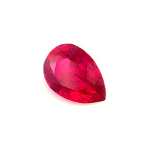 1.04 Carat Natural Unheated Mozambique Ruby Pigeon's Blood Red Pear Cut Brilliant Luster