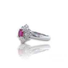 CERTIFIED Ruby High Quality Platinum Ring with Diamonds / Engagement Ring/ Platinum ring/ Gemstone Rings