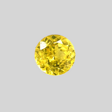 4.0mm Round Natural Canary Yellow Sapphire for Minimalist 14k Yellow Gold Ring Anniversary, Gift for Her Graduation | Heated Loose Stone