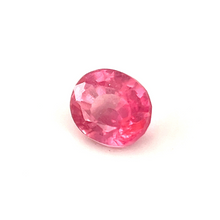Natural Rare Padparadscha Sapphire Gemstone 4.5mmX3.7mm Oval Top Color Brilliant Luster Minimalist 18k Rose Gold Ring | Heated Loose Stone