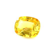Loupe Clean 4.05Carat Natural Yellow Sapphire Golden Yellow Color Cushion Cut Excellent Cutting Brilliant Luster | Heated Loose Stone