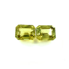 8.23Carat Natural Chrysoberyl Gemstone PAIR for Earring Emerald Cut Top Green Color Brilliant Luster Loupe Clean | Unheated Loose Stone