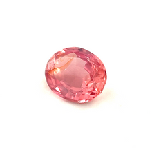 0.74Crts Natural Rare Padparadscha Sapphire Oval 18k Rose Gold, Platinum Ring for Engagement/Graduation, Gift for Mom | Heated Loose Stone