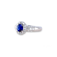 Royal Blue Sapphire High Quality Platinum Ring with Diamonds / Engagement Ring/ Platinum ring/ Gemstone Rings