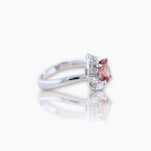 CERTIFIED UNHEATED PADPARADSCHA Sapphire High Quality Platinum Ring with Diamonds / Engagement Ring/ Platinum ring/ Gemstone Rings