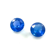 4mm Calibrated Round Cut Natural Blue Sapphire Gemstone Pair for 14k White Gold Earring for Engagement Excellent cut | Heated Loose Stone