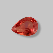 1.07 carat pear cut Padparadscha sapphire certified sunset color natural gemstone