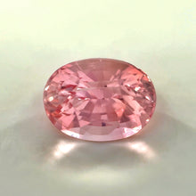 1.56 carat heated Padparadscha sapphire oval cut loupe clean loose gemstone