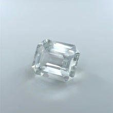 Unheated untreated white sapphire emerald cut exceptional clarity