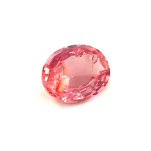 0.74Crts Natural Rare Padparadscha Sapphire Oval 18k Rose Gold, Platinum Ring for Engagement/Graduation, Gift for Mom | Heated Loose Stone