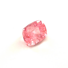 0.80Crts Natural Rare Padparadscha Sapphire Cushion 18K White Gold Diamond Engagement/ Wedding/ Birthday gift for her | Heated Loose Stone