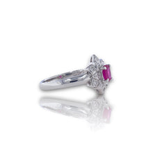 CERTIFIED Ruby High Quality Platinum Ring with Diamonds / Engagement Ring/ Platinum ring/ Gemstone Rings