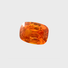 8.01Carat LOUPE CLEAN Natural Orange Sapphire Cushion Brilliant Luster 18k White Gold Pendant For her Anniversary | Heated Loose Stone