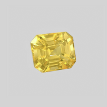 4.02Carat Natural Yellow Sapphire Ascher Cut Vivid Color 18k Yellow Gold Jewelry for Anniversary, White Gold Ring | Unheated Loose Stone