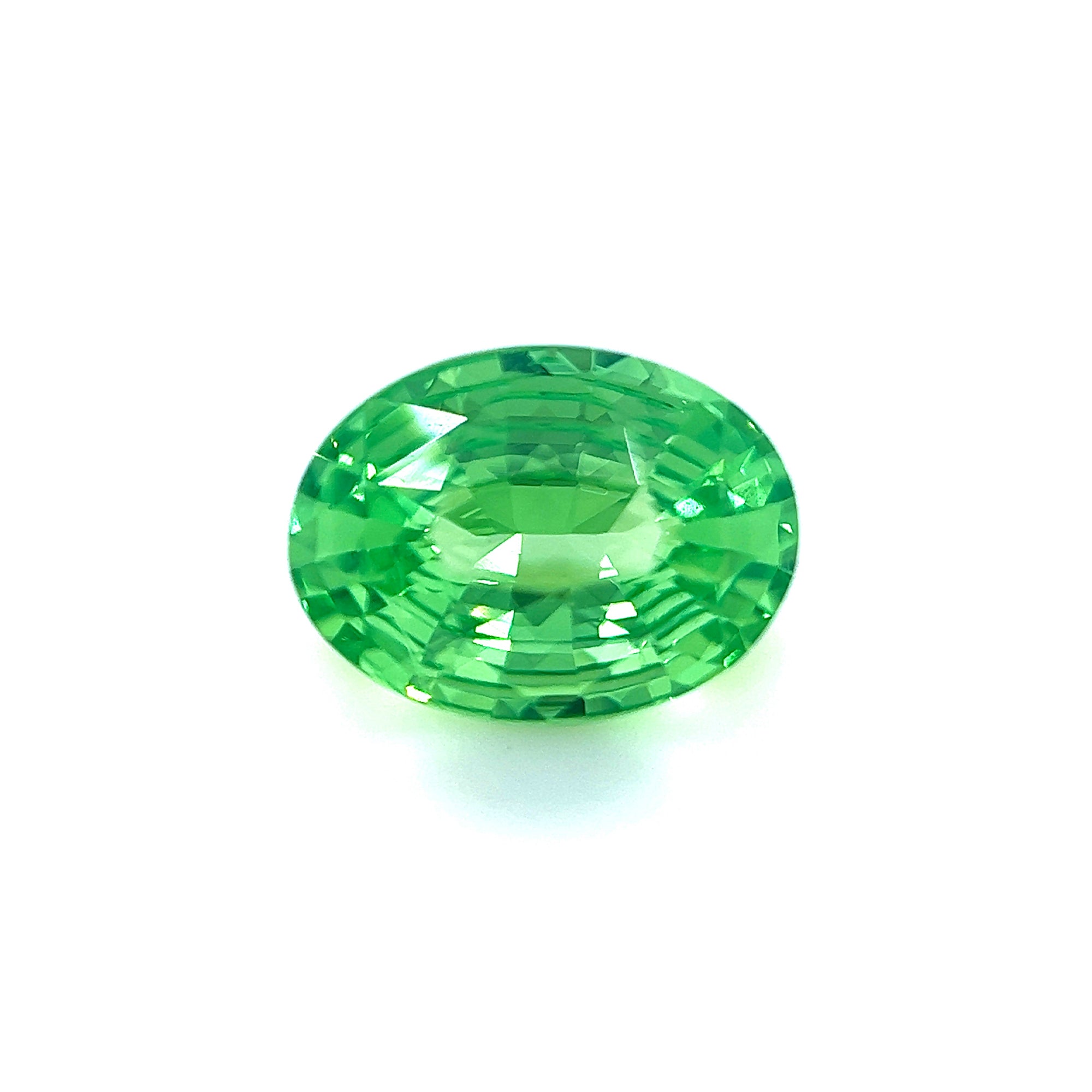 Grossularite Garnet 2.04Carat Natural Tsavorite Gemstone Oval Shape Green Garnet Mint Green Color Brilliant Luster | Unheated Loose Stone