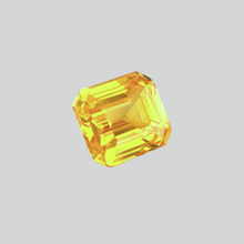 PREMIUM Loupe Clean 2.01Carat Natural Yellow Sapphire Ascher Cut Brilliant Luster CANARY YELLOW 14K White Gold Ring | Heated Loose Stone
