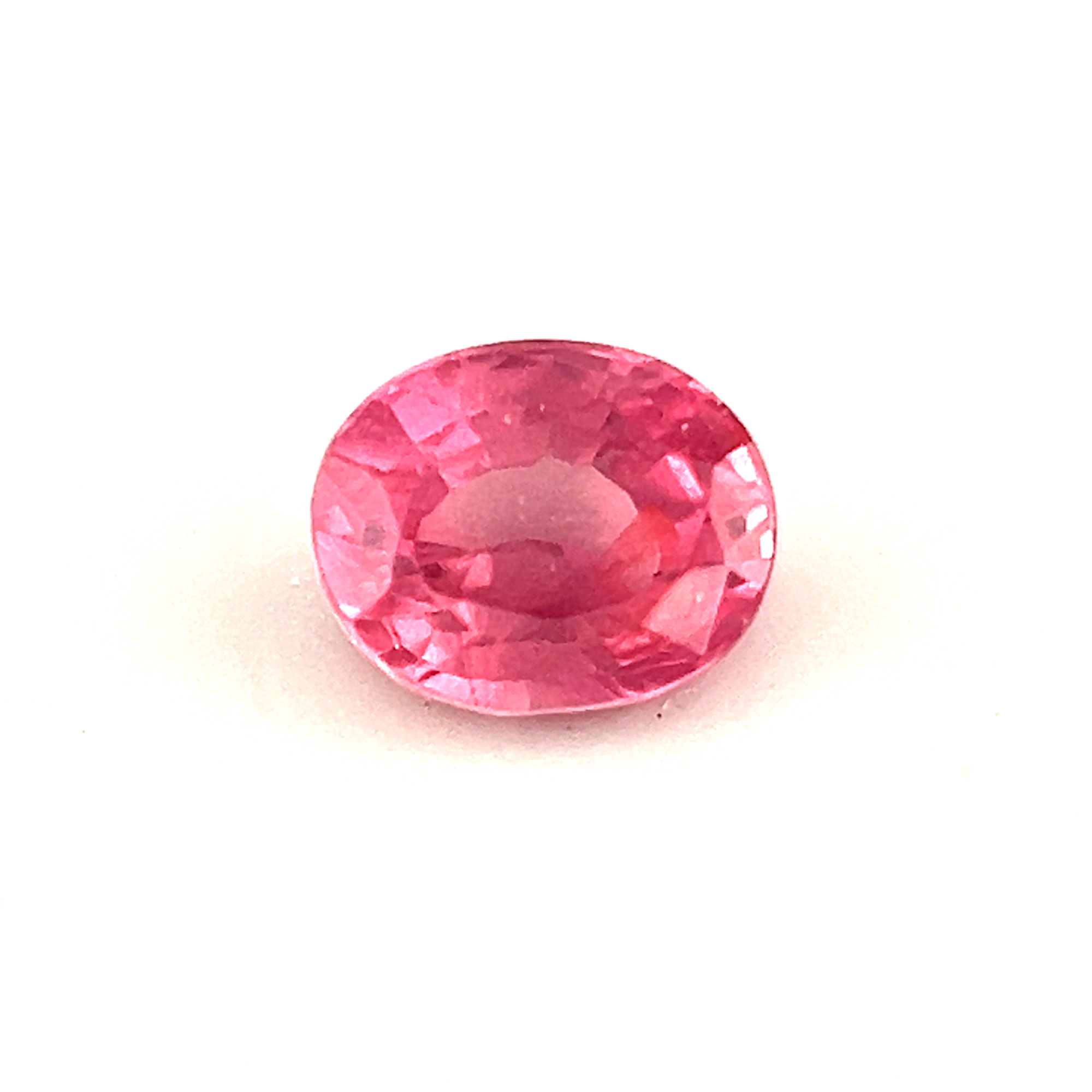 Natural Rare Padparadscha Sapphire Gemstone 4.5mmX3.7mm Oval Top Color Brilliant Luster Minimalist 18k Rose Gold Ring | Heated Loose Stone