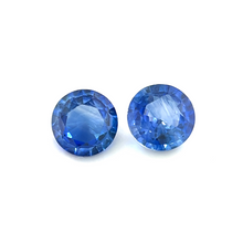 4mm Calibrated Round Cut Natural Blue Sapphire Gemstone Pair 18k White Gold Diamond Earring for Wedding Excellent cut | Heated Loose Stone
