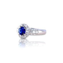 Royal Blue Sapphire High Quality Platinum Ring with Diamonds / Engagement Ring/ Platinum ring/ Gemstone Rings