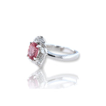 CERTIFIED UNHEATED PADPARADSCHA Sapphire High Quality Platinum Ring with Diamonds / Engagement Ring/ Platinum ring/ Gemstone Rings