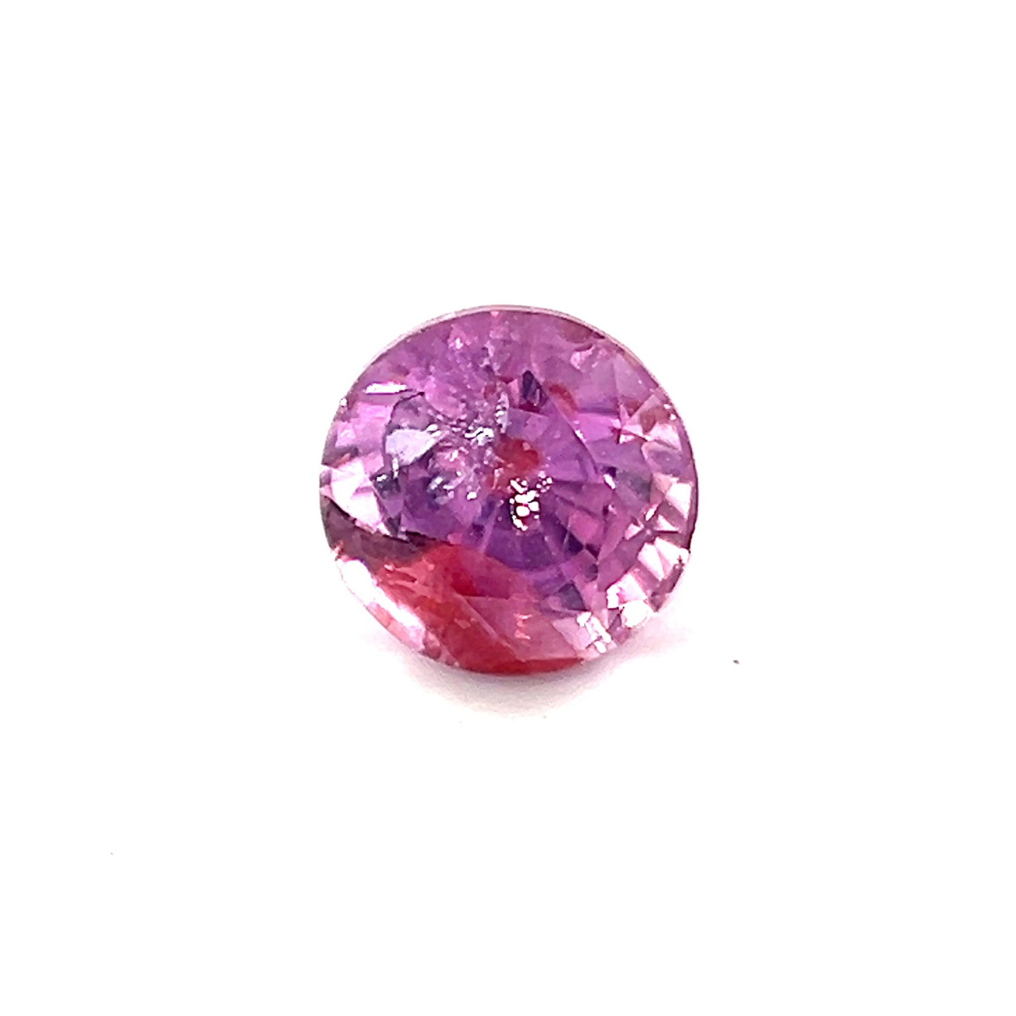 4.1mm Calibrated Round Natural Pink Sapphire for Minimalist 14k Yellow Gold Ring Birthday Gift/Ring for Her Graduation | Heated Loose Stone