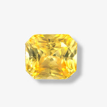 astrology grade yellow sapphire with vivid color and brilliant cut
