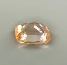 Loupe clean heated Padparadscha sapphire radiant cut brilliant luster
