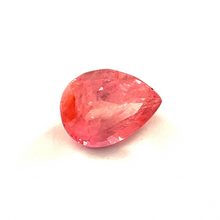 0.58Crts Natural Rare Padparadscha Sapphire Pear Cut Platinum, Diamond, Engagement/ Wedding Ring Birthday Gift for Her | Heated Loose Stone