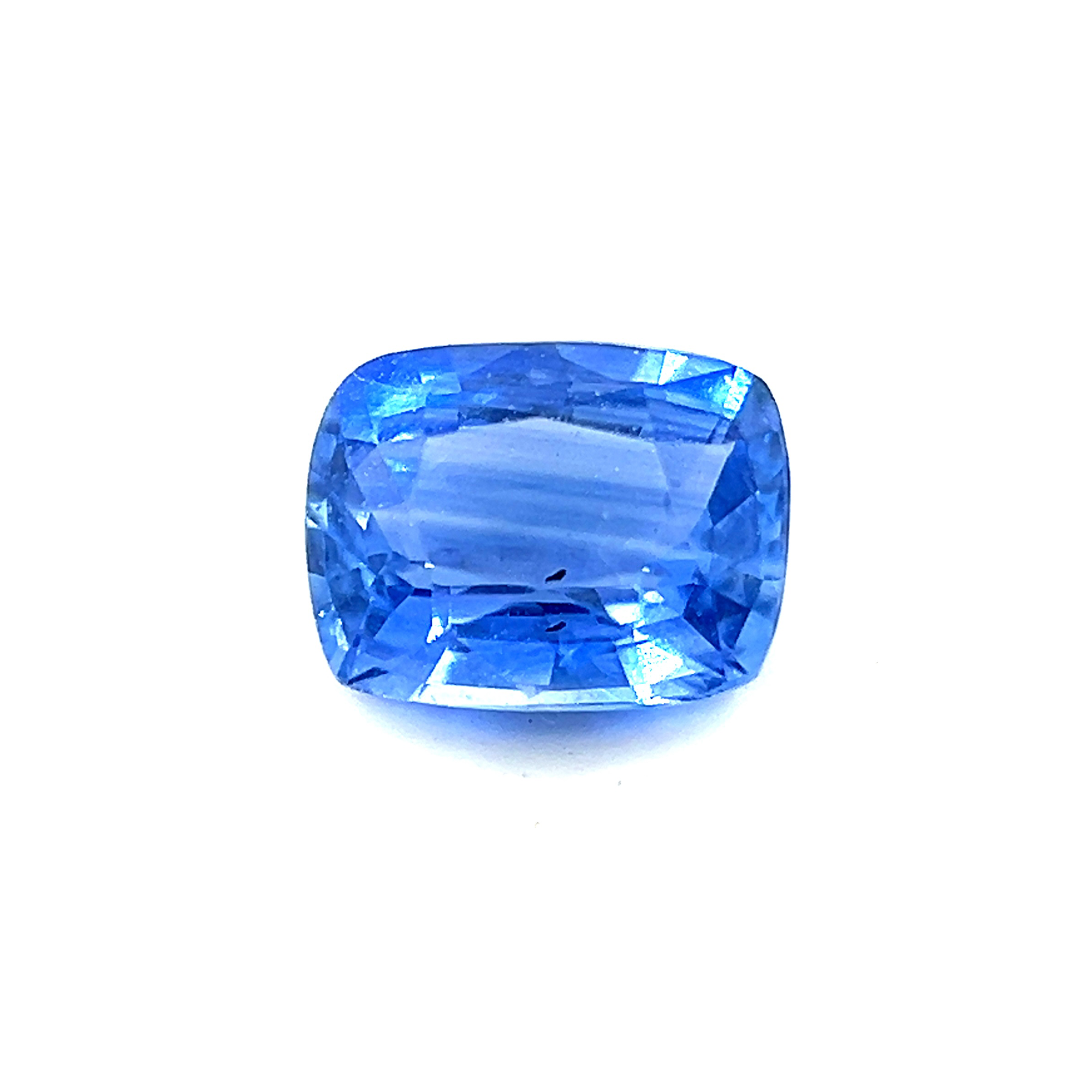 5mmx3.7mm Cushion Natural Blue Sapphire for Platinum Minimalist Ring Birthday Gift, Ring for Her Graduation, Wedding | Heated Loose Stone