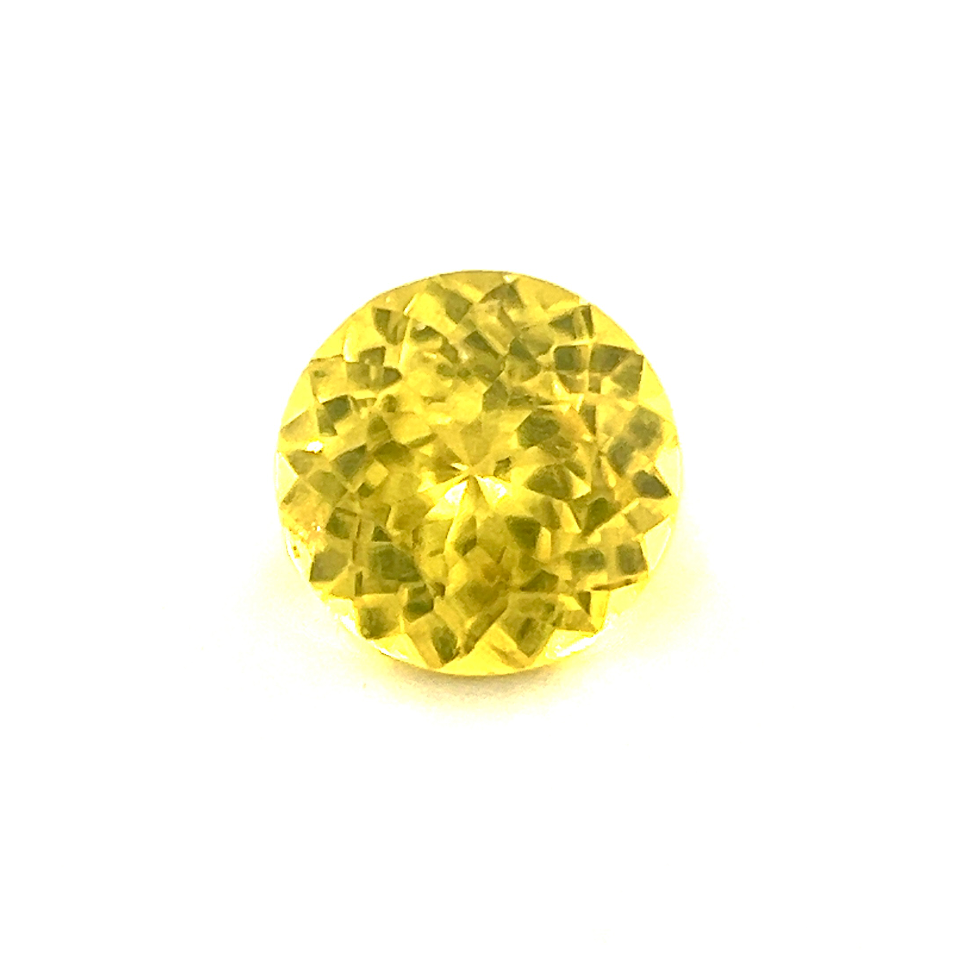 4.0mm Round Natural Canary Yellow Sapphire for Minimalist 14k Yellow Gold Ring Anniversary, Gift for Her Graduation | Heated Loose Stone