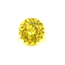 4.0mm Round Natural Canary Yellow Sapphire for Minimalist 14k Yellow Gold Ring Anniversary, Gift for Her Graduation | Heated Loose Stone