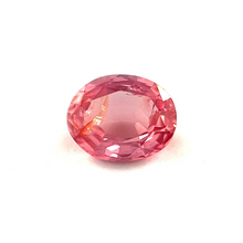 0.74Crts Natural Rare Padparadscha Sapphire Oval 18k Rose Gold, Platinum Ring for Engagement/Graduation, Gift for Mom | Heated Loose Stone