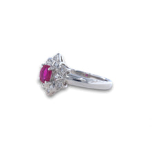 CERTIFIED Ruby High Quality Platinum Ring with Diamonds / Engagement Ring/ Platinum ring/ Gemstone Rings